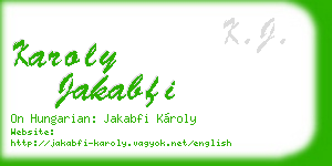 karoly jakabfi business card