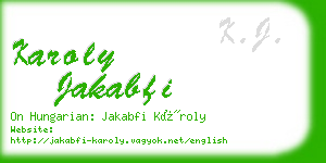 karoly jakabfi business card